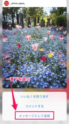 インスタでフィーチャーされたときのお礼の仕方③