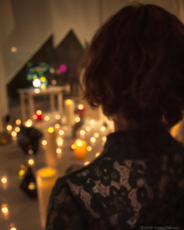 煌きナイトミュージアムでポートレート