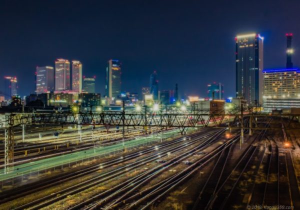 向野橋と黄金跨線橋で夜景やマジックアワーを撮影。レアな転車台も撮れる！