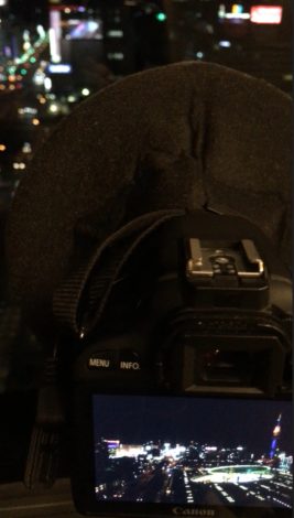 作成した映り込み防止フードを使ってみた