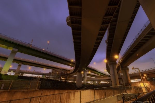 清洲ジャンクションの「南西」側の夜景