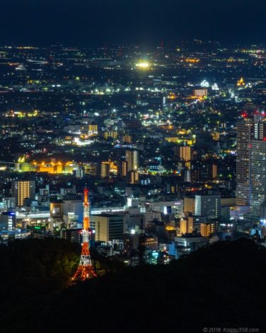 金華山展望台からの夜景の眺め