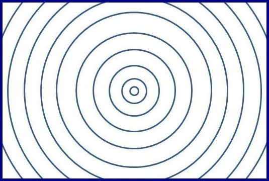 MTF曲線のM：Meridional(メディオナル-同心円)のイメージ