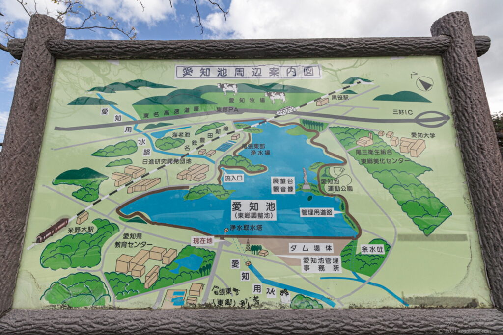 愛知池のマップ