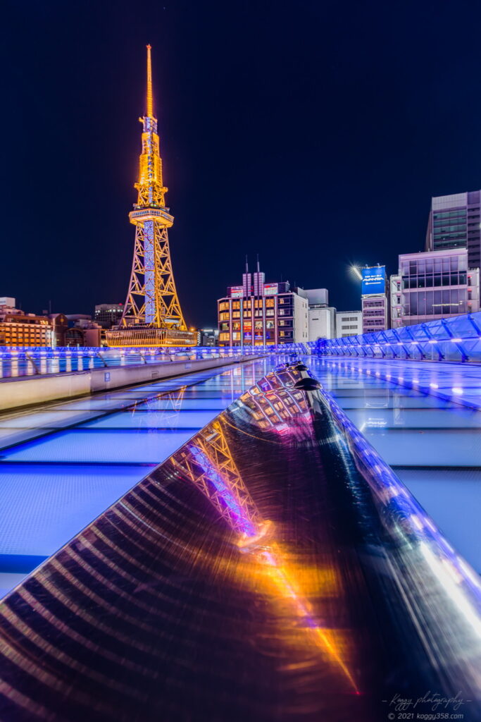 中部電力MIRAI TOWER(旧名古屋テレビ塔)とオアシス21の撮影