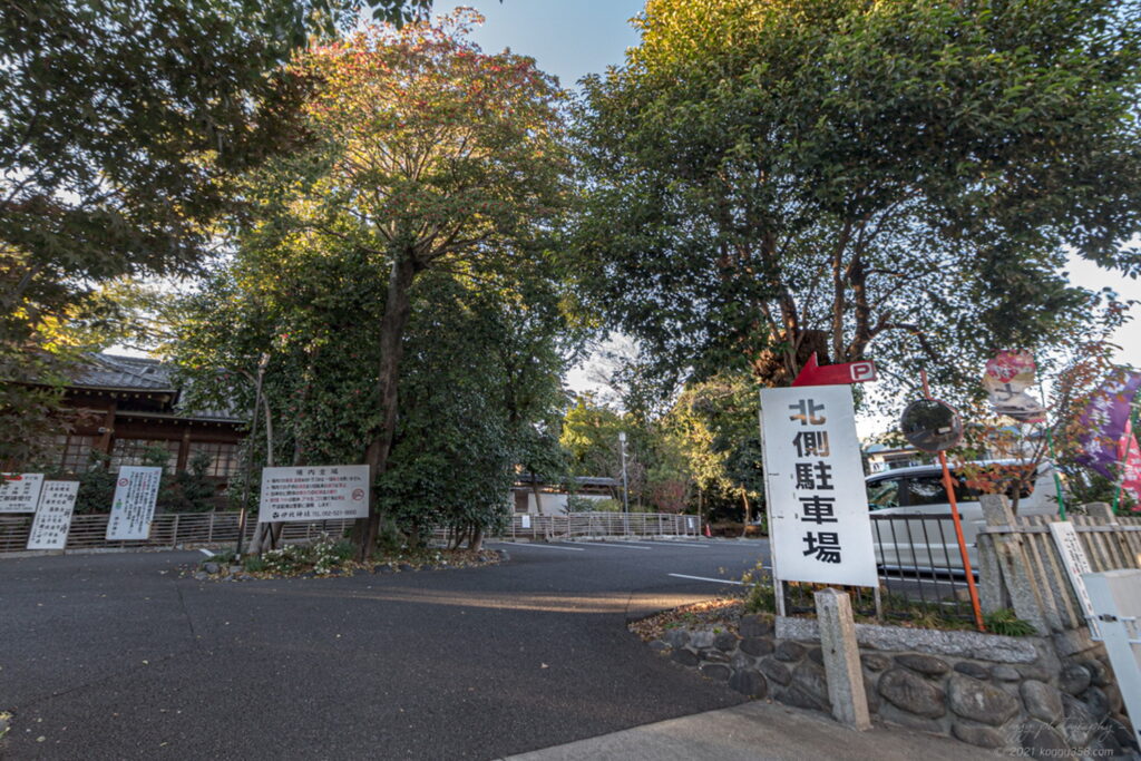 名古屋市西区の伊奴神社の北駐車場の場所