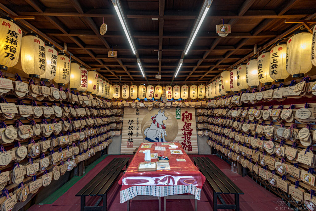 名古屋市西区の伊奴神社絵馬殿の雰囲気