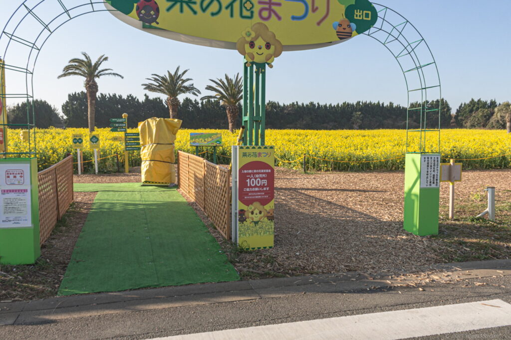 伊良湖菜の花ガーデンの入り口の雰囲気