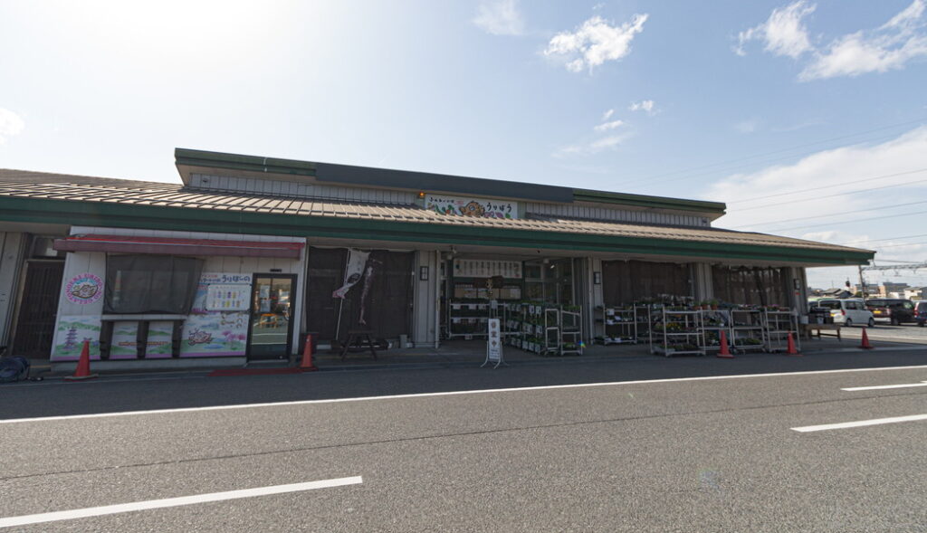三重県三岐鉄道大泉駅横のふれあいの駅うりぼうの雰囲気